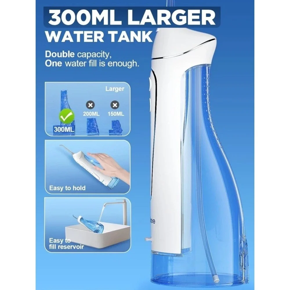 Oralfree Water Dental Flosser Cordless for Teeth Cleaning - 4 Modes Oral Irrigat